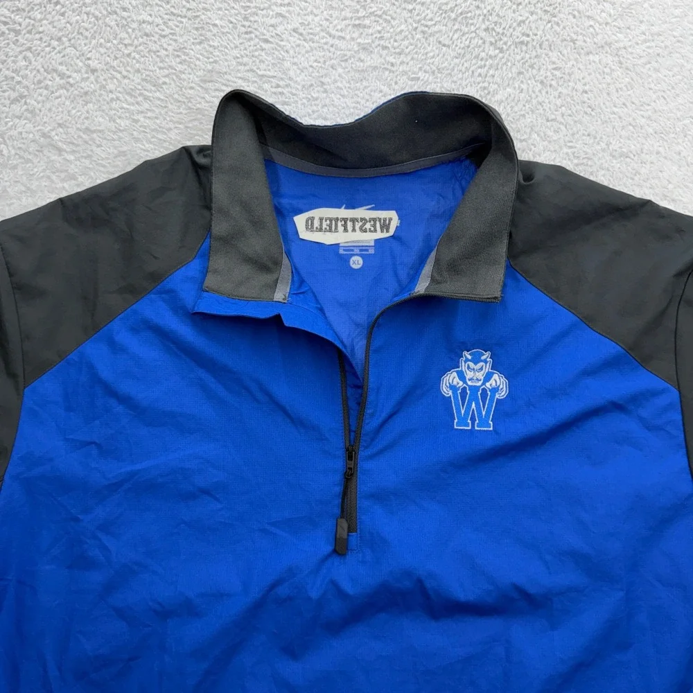 Nike Storm-Fit Mens XL Short Sleeve Quarter Zip Windbreaker Blue Grey‎ Westfield